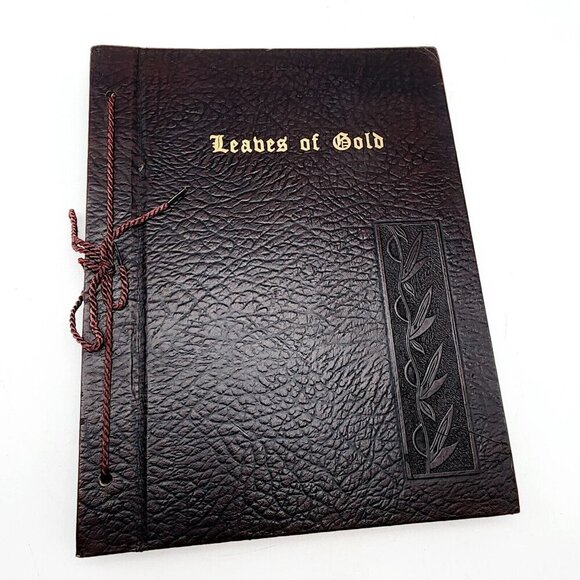 Vintage Leaves of Gold  Anthology of Prayers Memorable Phrases 1964 Hardcover - Picture 1 of 13